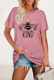 Casual Animal Letter Print O Neck T-Shirts