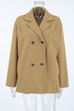 Casual Daily Buttons Turn-back Collar Outerwear