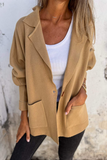 Casual Daily Pocket Turndown Collar Outerwear(6 Colors)