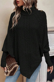 Casual Buttons Weave Turtleneck Sweaters(3 Colors)