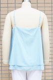 Sweet Solid Patchwork U Neck Tops(7 Colors)