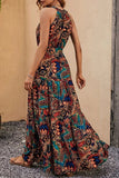 Bohemian Floral Patchwork Printed Dress Dresses(3 Colors)