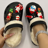 Casual Living Patchwork Round Keep Warm Comfortable Shoes