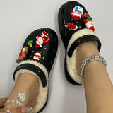 Casual Living Patchwork Round Keep Warm Comfortable Shoes