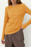 Casual Simplicity Solid O Neck Tops