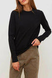 Casual Simplicity Solid O Neck Tops