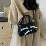 Sweet Simplicity Solid With Bow Contrast Bags(5 Colors)