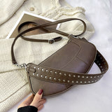 Vintage Simplicity Solid Rivets Bags(4 Colors)