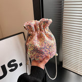 Celebrities Color Block Sequins Patchwork Bags(5 Colors)