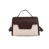 Casual Simplicity Solid Patchwork Weave Bags(4 Colors)