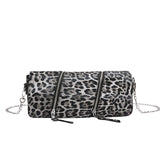 Casual Leopard Print Patchwork Chains Zipper Bags