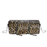 Casual Leopard Print Patchwork Chains Zipper Bags