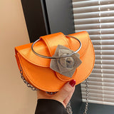 Casual Rhinestone Flowers Patchwork Chains Bags(6 Colors)