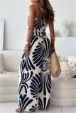 Casual Print Backless Strapless Bodycon Jumpsuits(3 Colors)