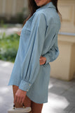 Casual Daily Buttons Turndown Collar Blouses