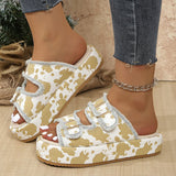 Casual Hollow Out Patchwork Round Comfortable Wedges Shoes(3 Colors)