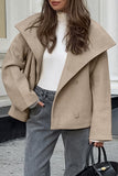 Casual Street Buckle Gross Turndown Collar Outerwear