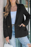 Casual Street Solid Color Buttons Turn-back Collar Outerwear