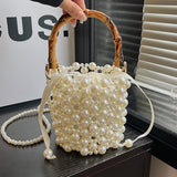 Casual Daily Patchwork Pearls Decor Bags(3 Colors)