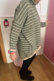 Casual Stripe Contrast Turtleneck Sweaters(5 Colors)