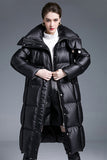 Casual Pocket Zipper Turndown Collar Outerwear(Down content 86%~90%)