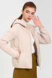 Casual Pocket Zipper White duck down Hooded Outerwear(Down content 86%~90%)(3 Colors)