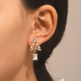 Daily Christmas Tree Hollow Out Rhinestone Decor Earrings(9 Colors)