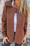 Casual Buttons Turndown Collar Outerwear(5 Colors)