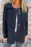 Casual Buttons Turndown Collar Outerwear(5 Colors)