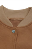 Casual Pocket Buttons O Neck Outerwear