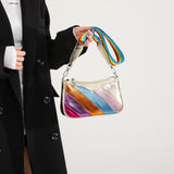 Daily Colorblock Patchwork Zipper Bags(3 Colors)