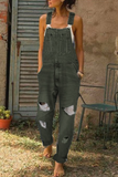 shirtstylespot Washed Ripped Hole Denim Overalls(3 colors)