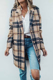 shirtstylespot Plaid Contrast Windproof Coat