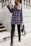 Fashion Street Plaid Turn-back Collar Outerwear