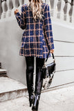 Fashion Street Plaid Turn-back Collar Outerwear