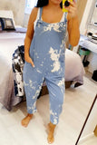 Casual Tie-Dye Spaghetti Strap Loose Jumpsuits(4 Colors)