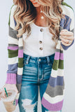 Fashion Street Striped Patchwork Cardigans