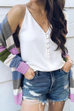 Fashion Street Striped Patchwork Cardigans