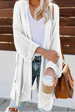 Casual Solid Hollowed Out Sweaters Cardigans(10 Colors)