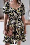 Casual Print Square Collar A Line Dresses(3 Colors)