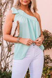 Fashion Sweet Solid One Shoulder Tops(5 Colors)