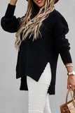 Casual Round Neck Solid Color Cute Sweater(4 Colors)