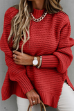 Casual Round Neck Solid Color Cute Sweater(4 Colors)