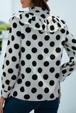 Fashion Casual Polka Dot Patchwork O Neck Tops