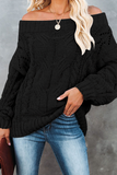 Casual Street Solid Patchwork Off the Shoulder Sweater(5 Colors)