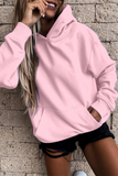 Casual Street Solid Patchwork Pocket Hooded Collar Hoodies(4 Colors)