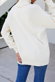 Casual Solid Patchwork Turtleneck Sweaters(4 Colors)