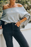 Casual Elegant Solid Patchwork Fold Off the Shoulder Hoodies