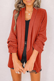 Casual Elegant Solid Patchwork Pocket Turndown Collar Outerwear(12 Colors)