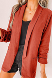 Casual Elegant Solid Patchwork Pocket Turndown Collar Outerwear(12 Colors)